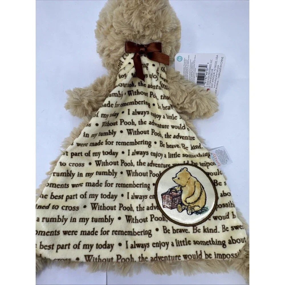 Disney Baby Classic Winnie The Pooh Lovey Bear Plush Security Blanket NWT NEW
